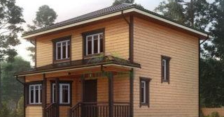 Двухэтажный дом из бруса в Сестрорецке от Строй-Мск - строительство от 134186 руб.